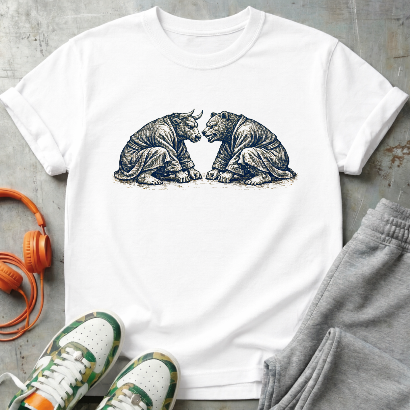Bear vs Bull Illustration