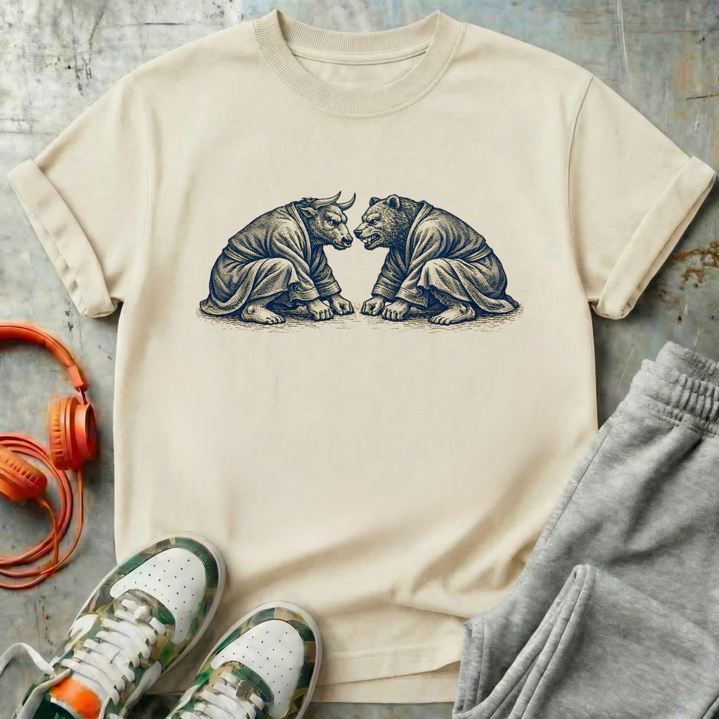 Bear vs Bull Illustration
