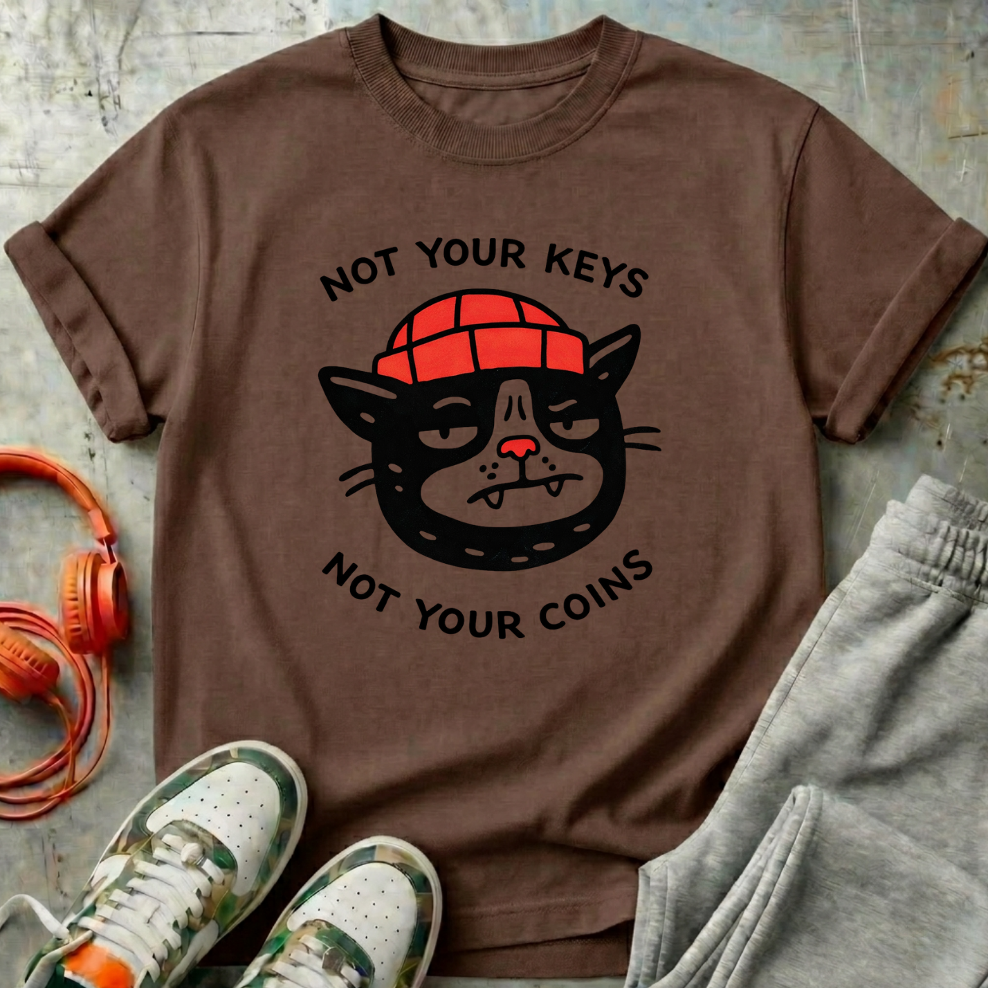 Not Your Keys Not Your Coins Cat