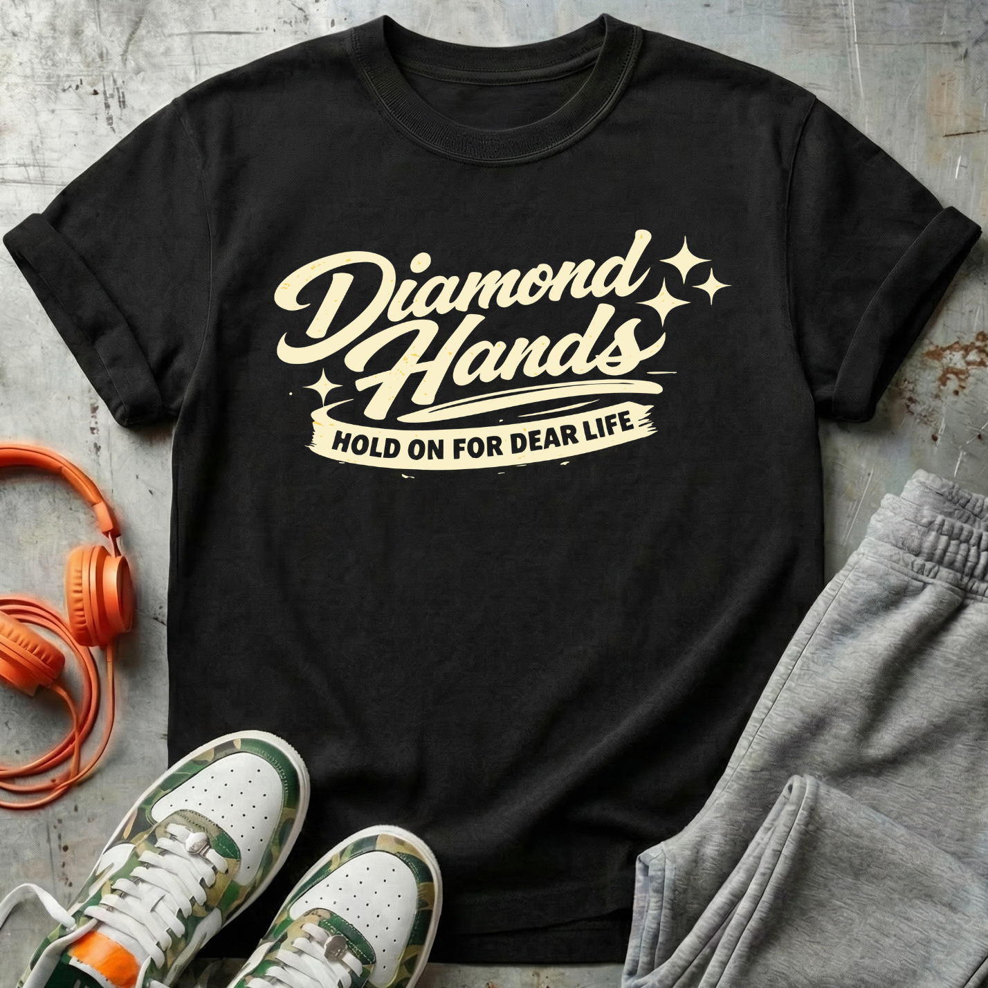 Diamond Hands Vintage Logo