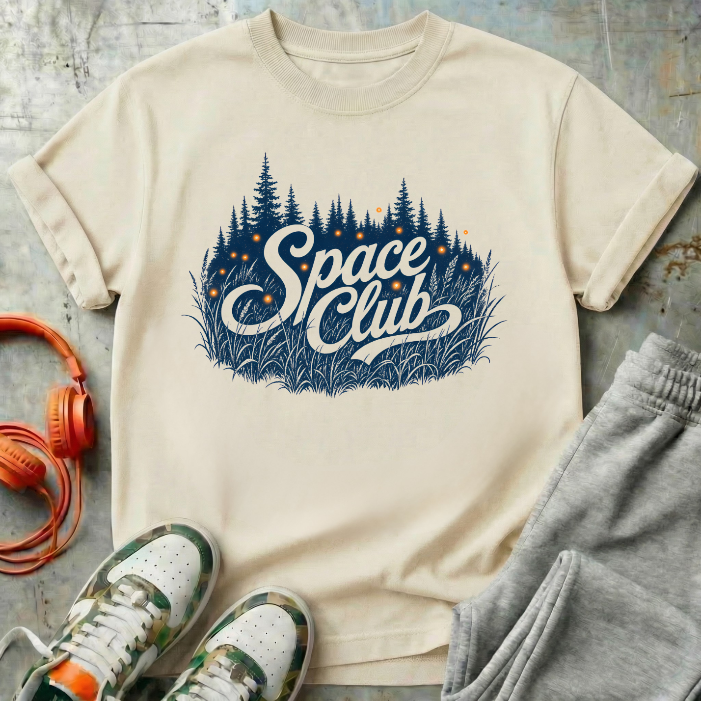 Space Club Retro Forest Script