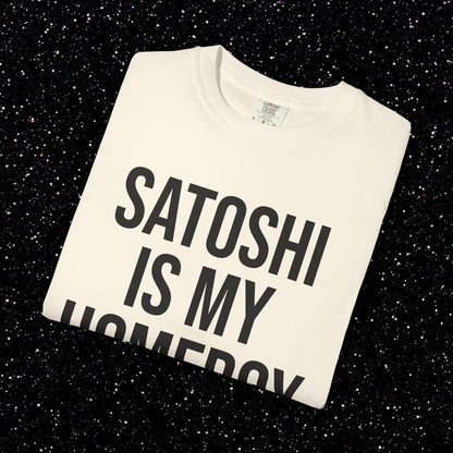 Satoshi Is My Homeboy Typography Tee