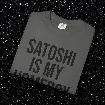 Satoshi Is My Homeboy Typography Tee