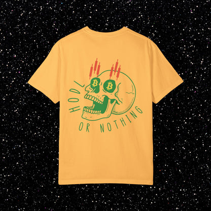 HODL Or Nothing Red Day Backprint Tee