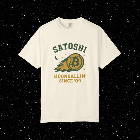 Satoshi Moonballin' Bitcoin Tee Shirt