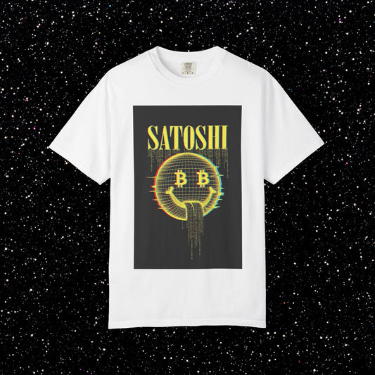 Satoshi Glitch Digital Smile Tee