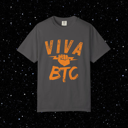 VIVA BTC Front Print Lightning Rod - Comfort Colors Bitcoin Shirt
