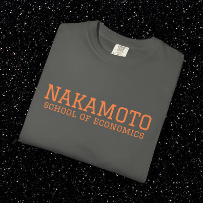 Nakamoto School of Economics Bitcoin College Tee