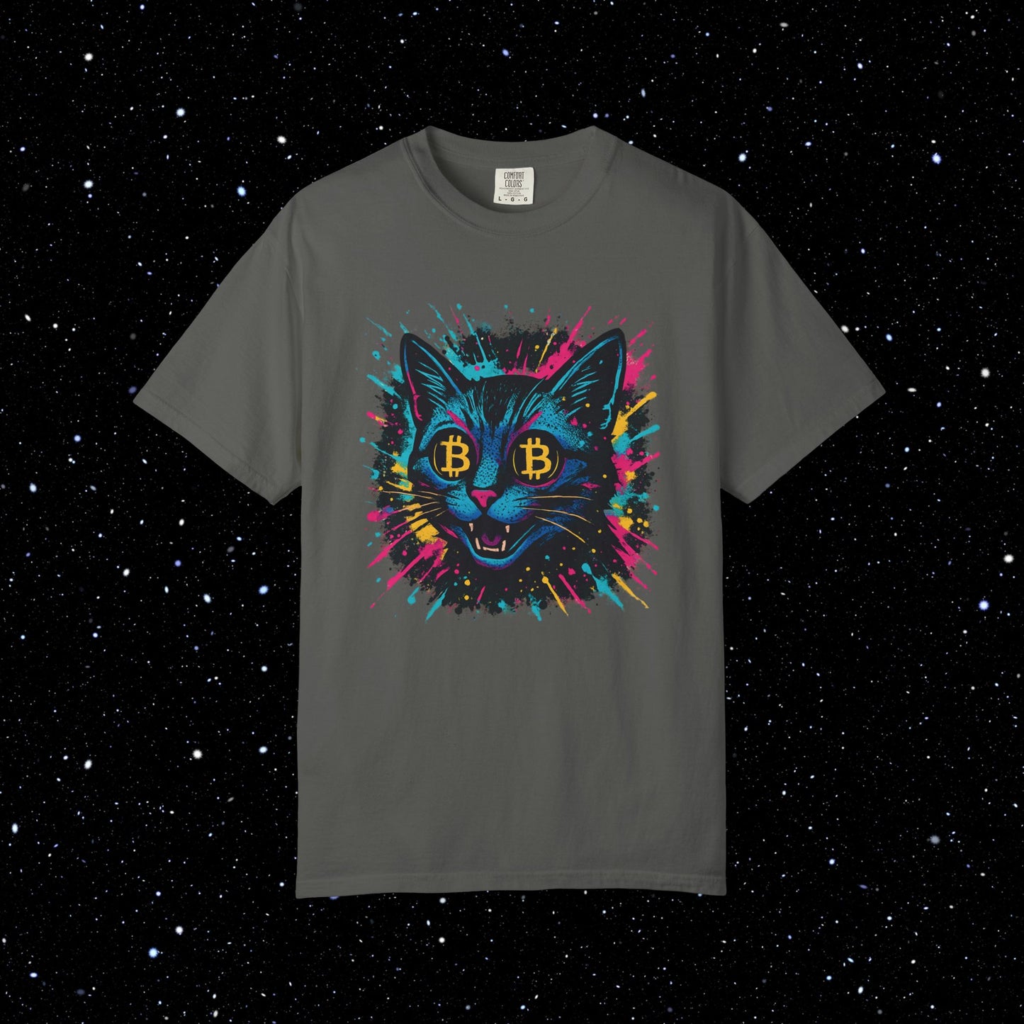 Catoshi Splatter Bitcoin Tee