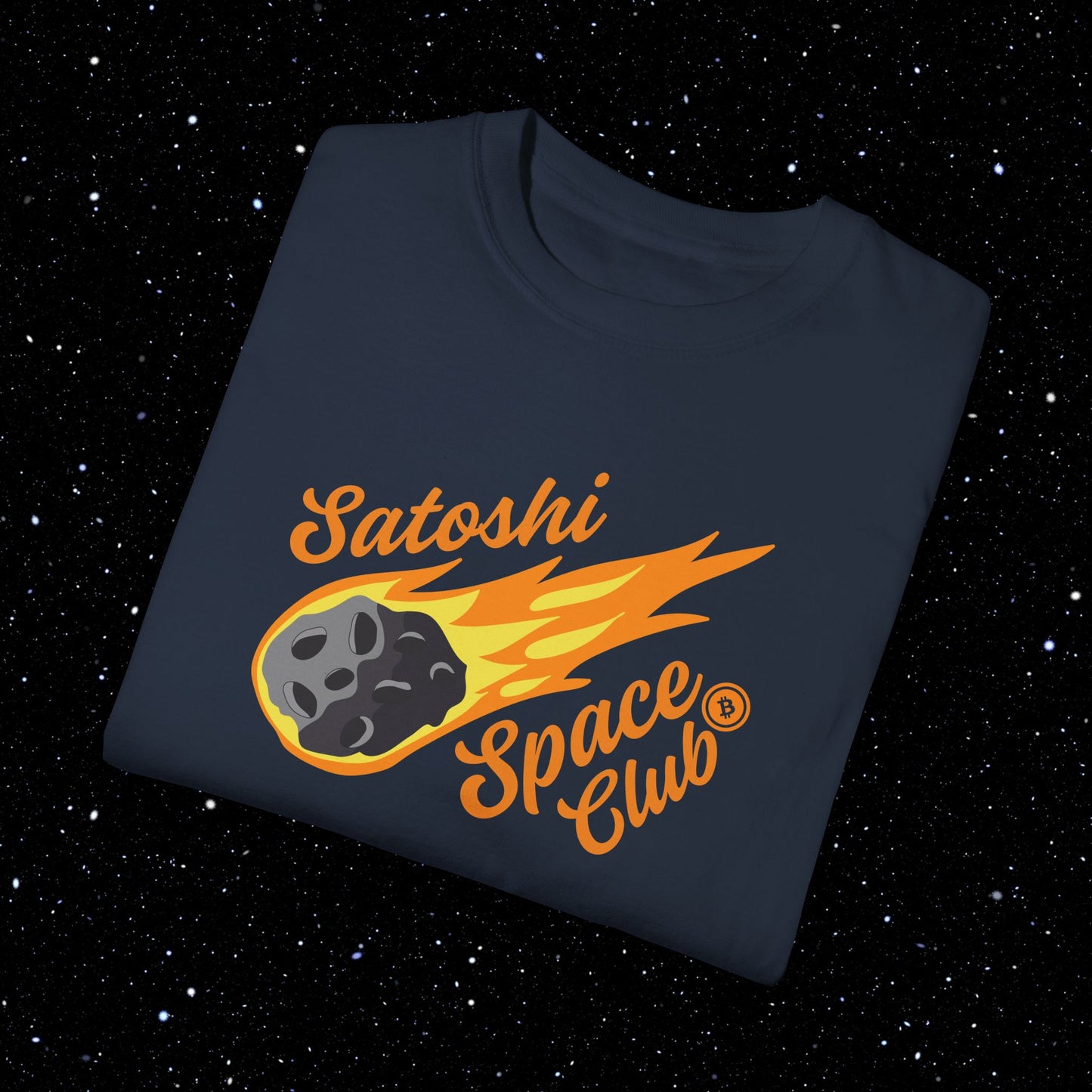 Satoshi Space Club - Cosmic Airdrop - Comfort Colors Bitcoin Tee Shirt