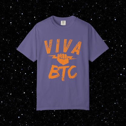 VIVA BTC Front Print Lightning Rod - Comfort Colors Bitcoin Shirt
