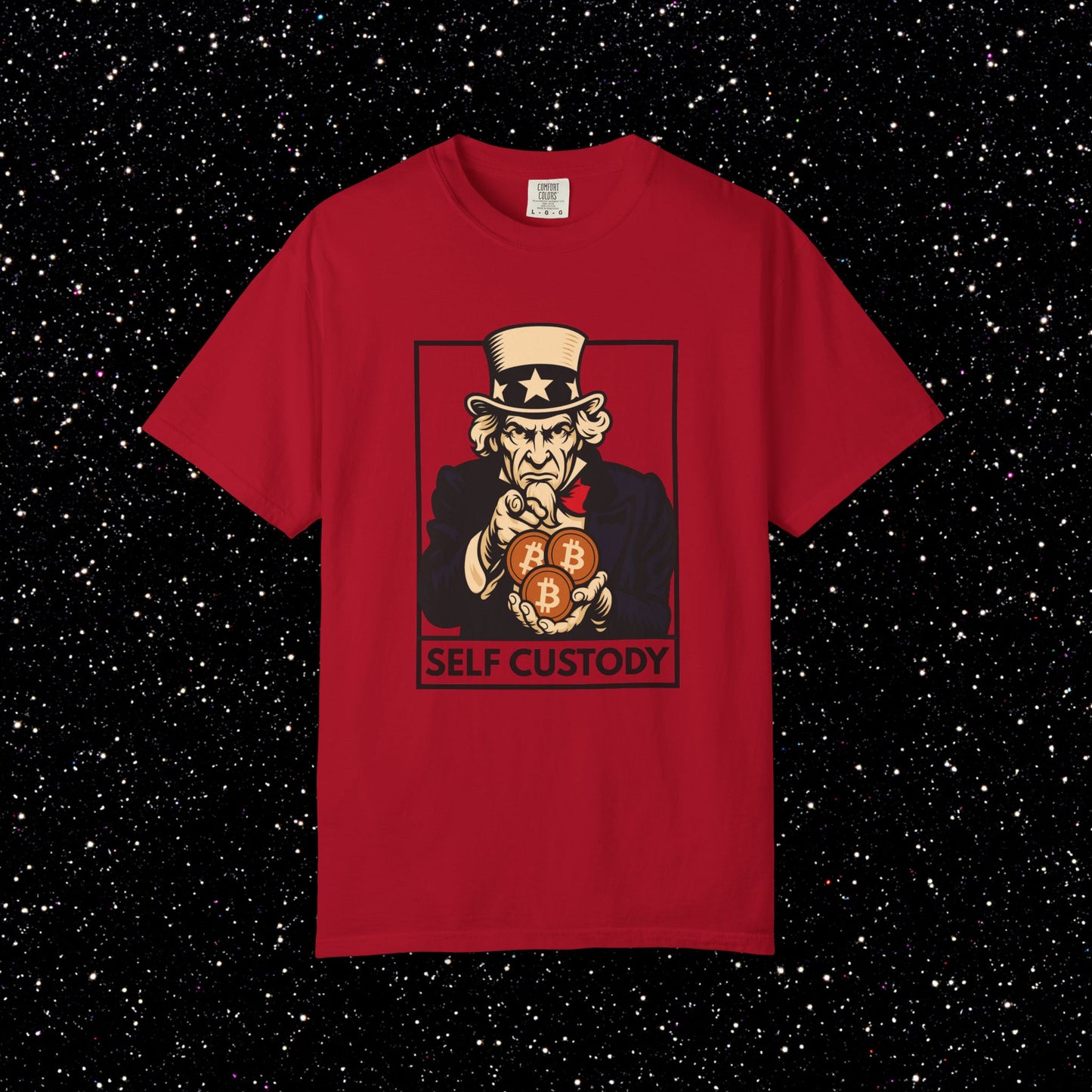 SELF CUSTODY Uncle Sam Bitcoin Tee