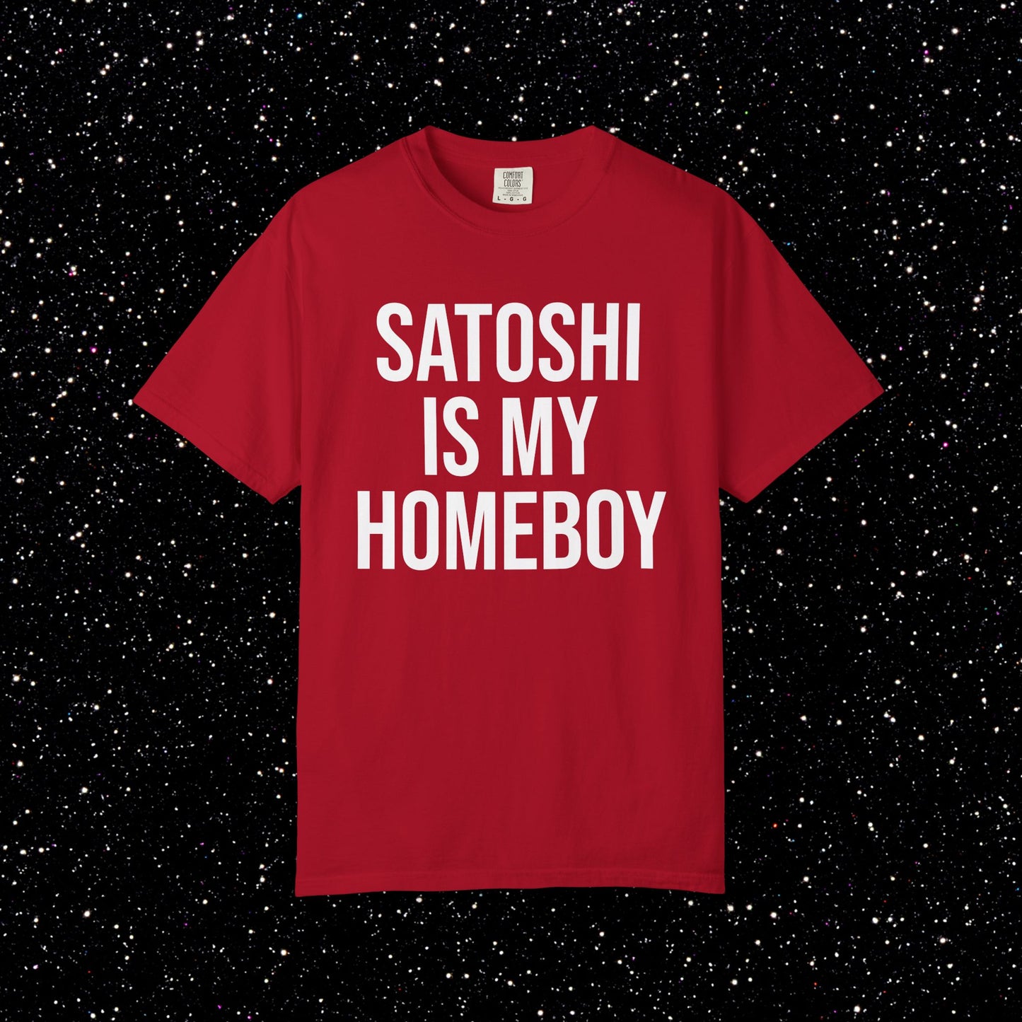 Satoshi Is My Homeboy Typography Tee