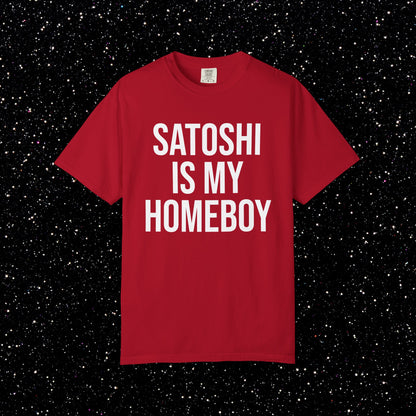 Satoshi Is My Homeboy Typography Tee