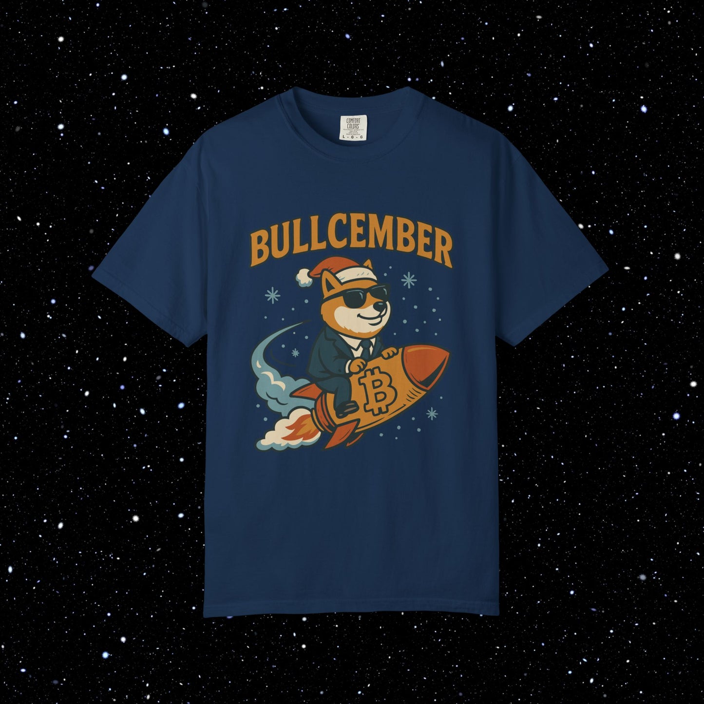 Bullcember Rocket Doge Bitcoin Tee