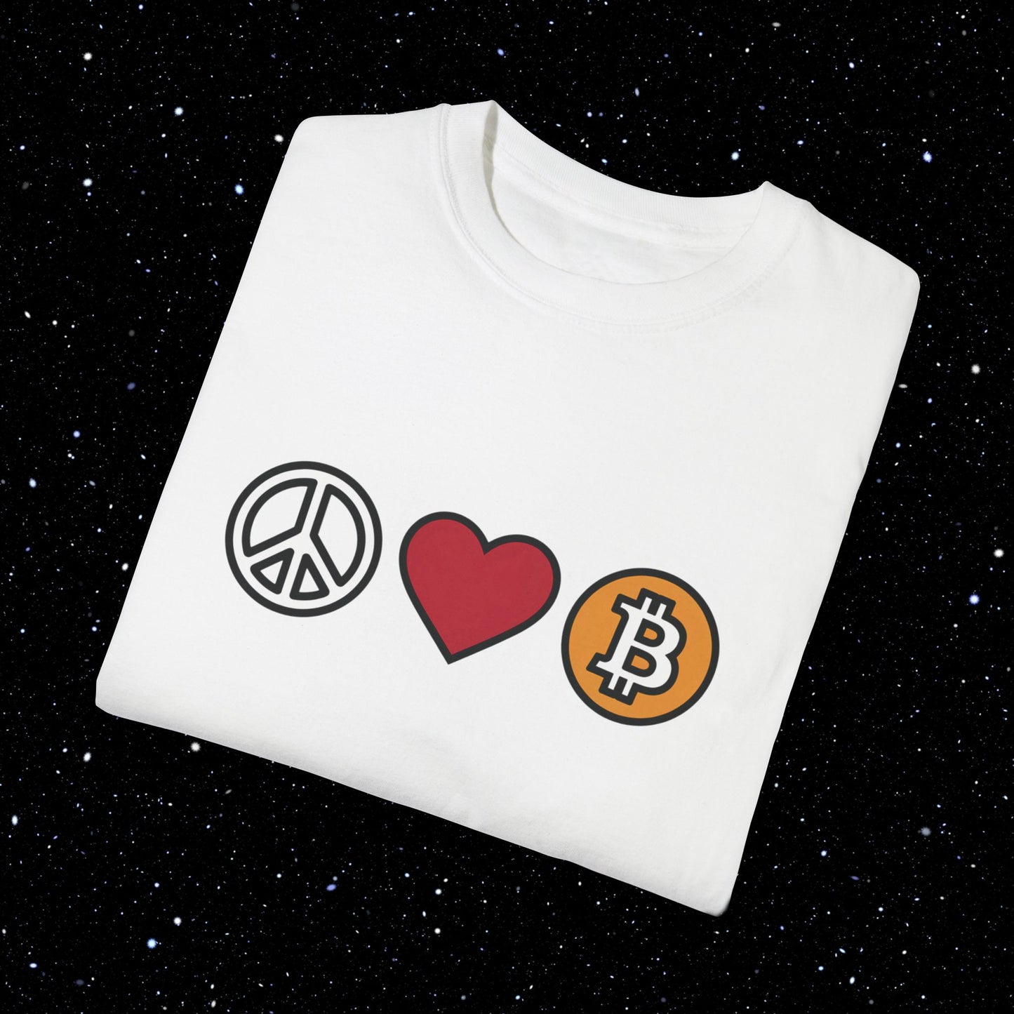 Peace, Love & Bitcoin Tee Shirt
