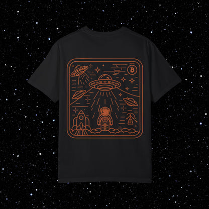 Satoshi Space Club - Abduction Comfort Colors Bitcoin Shirt