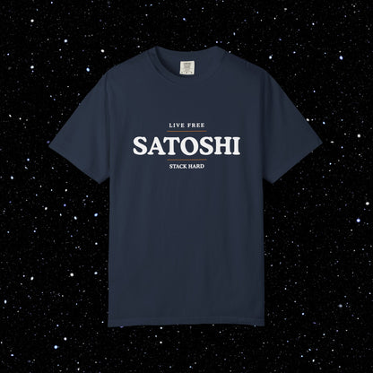 Satoshi Live Free Stack Hard Tee