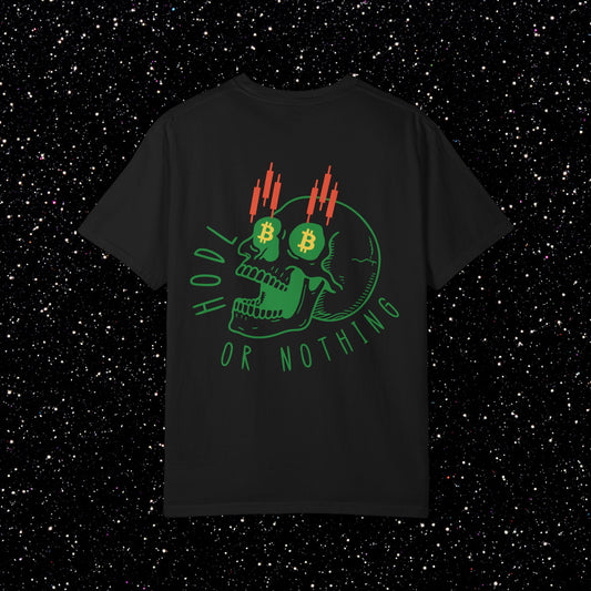 HODL Or Nothing Red Day Backprint Tee