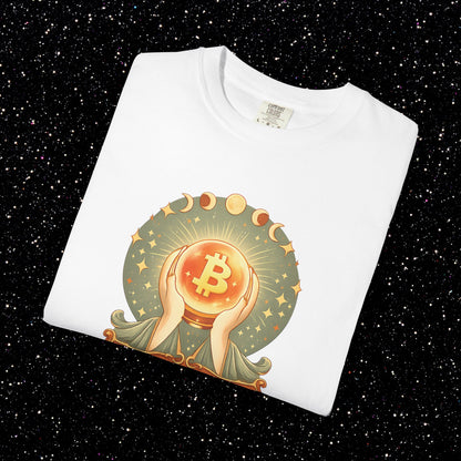 Dreams of Satoshi T-Shirt | Mystical Bitcoin Art Nouveau Boho Crypto Tee