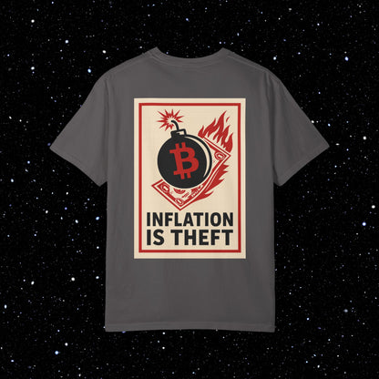 Inflation is Theft Back Print Bitcoin Tee
