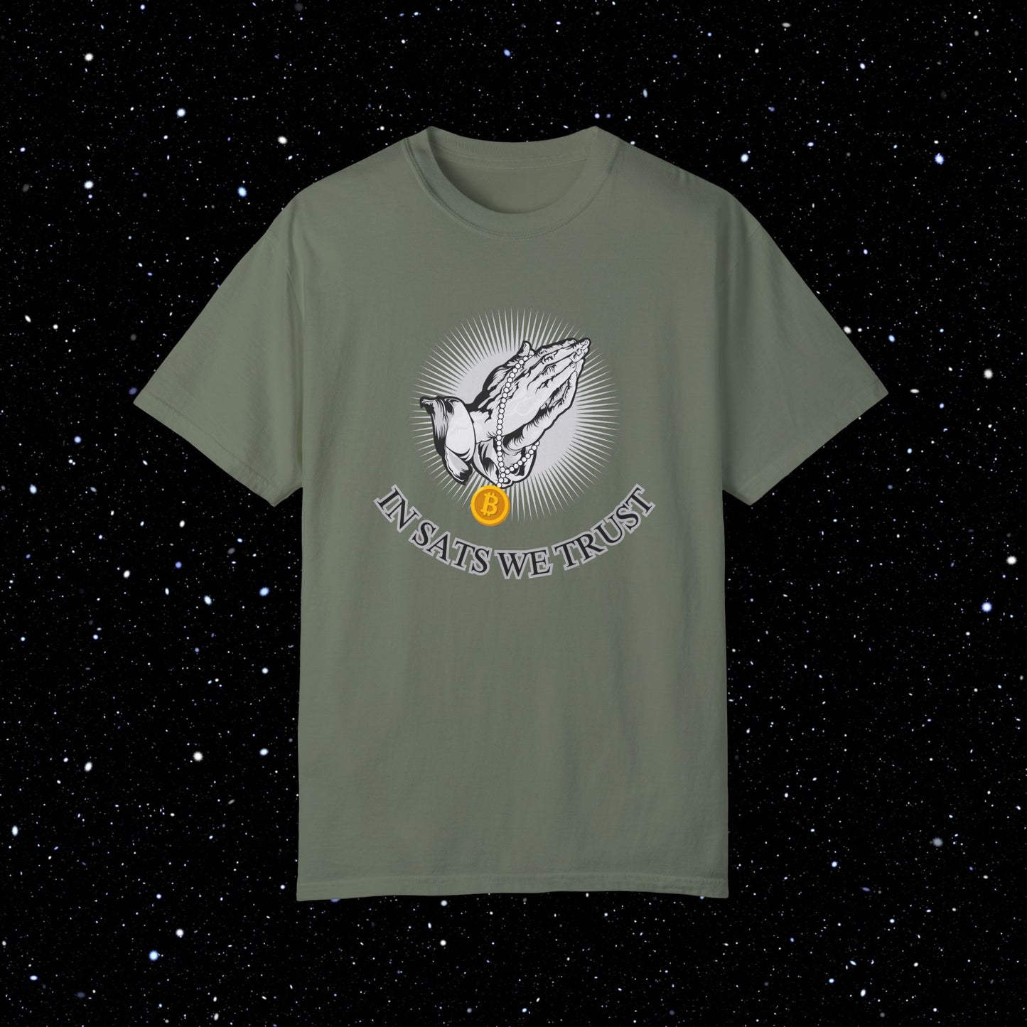 In Sats We Trust Unisex Garment-Dyed T-Shirt - Bitcoin Enthusiast Tee
