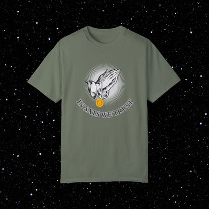 In Sats We Trust Unisex Garment-Dyed T-Shirt - Bitcoin Enthusiast Tee
