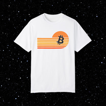 Bitcoin Retro Sunset Tee Shirt