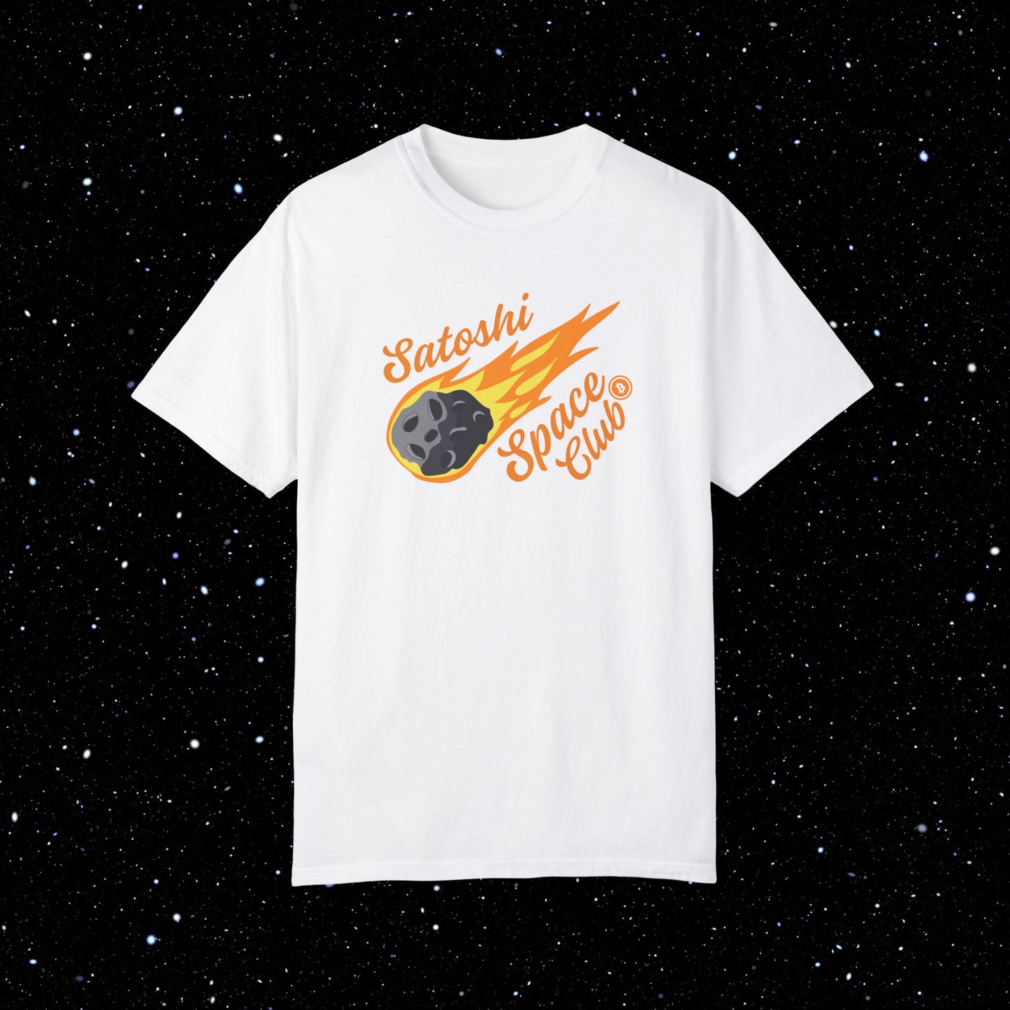 Satoshi Space Club - Cosmic Airdrop - Comfort Colors Bitcoin Tee Shirt