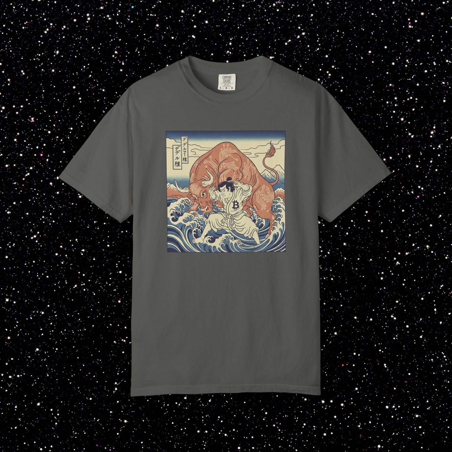 Bitcoin Bull vs Bear Samurai T-Shirt | Ukiyo-e Art Tee