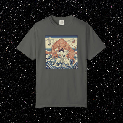 Bitcoin Bull vs Bear Samurai T-Shirt | Ukiyo-e Art Tee