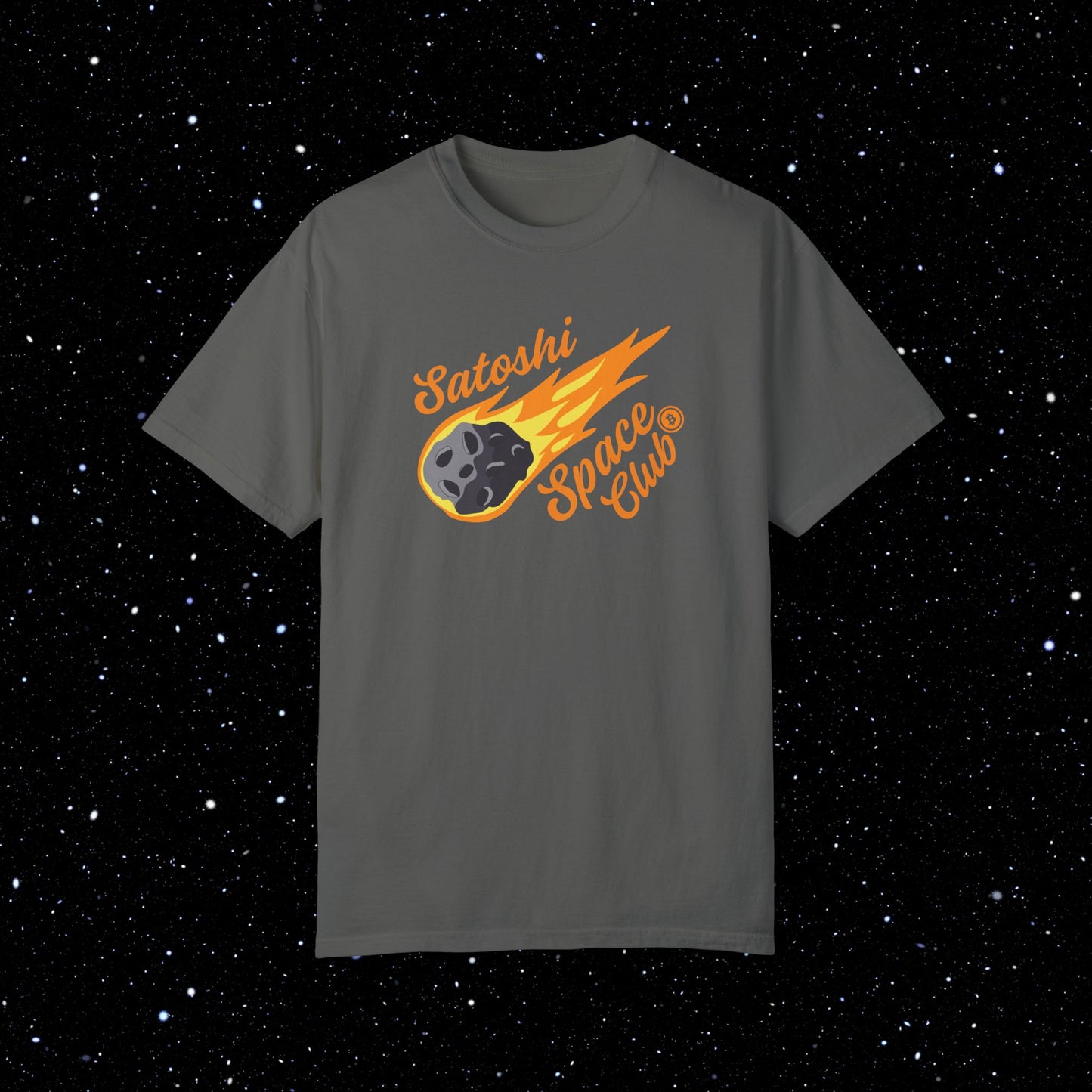 Satoshi Space Club - Cosmic Airdrop - Comfort Colors Bitcoin Tee Shirt