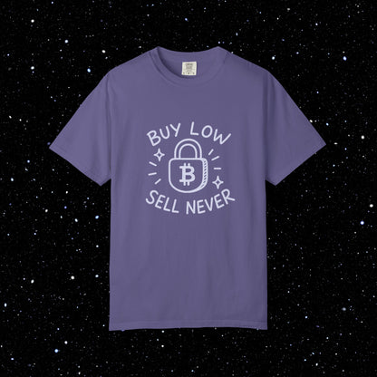 Buy Low Sell Never Bitcoin Tee