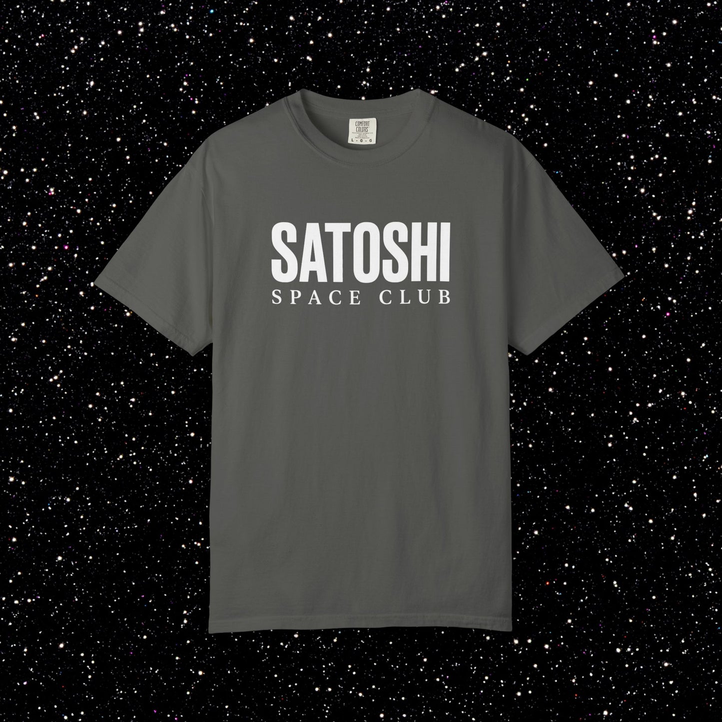 Satoshi Space Club T-Shirt | Minimal Bitcoin Space Logo Tee