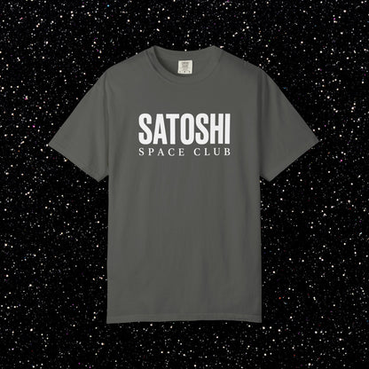 Satoshi Space Club T-Shirt | Minimal Bitcoin Space Logo Tee