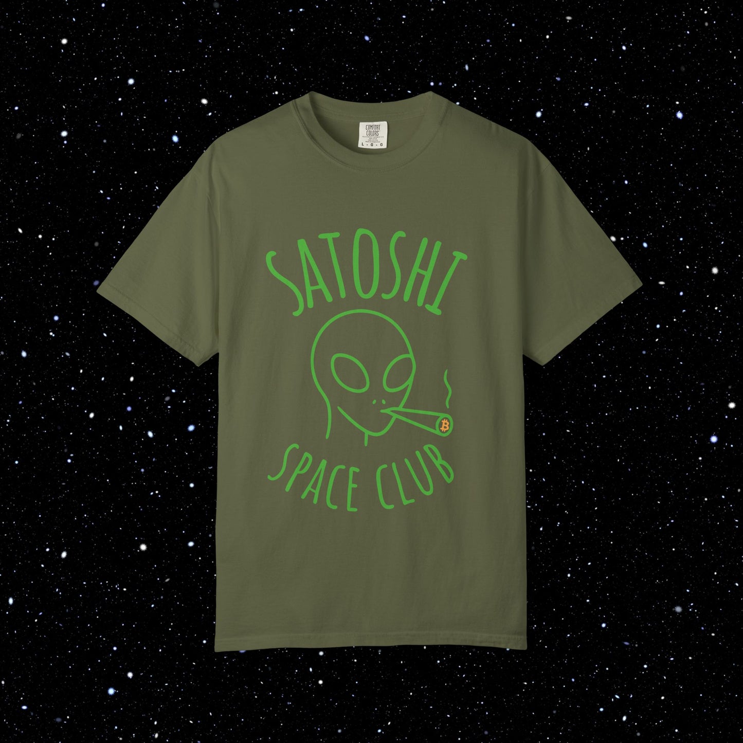 Satoshi Space Club – Alien Line Art Tee