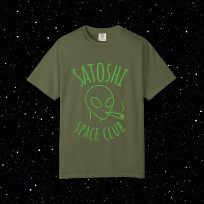 Satoshi Space Club – Alien Line Art Tee