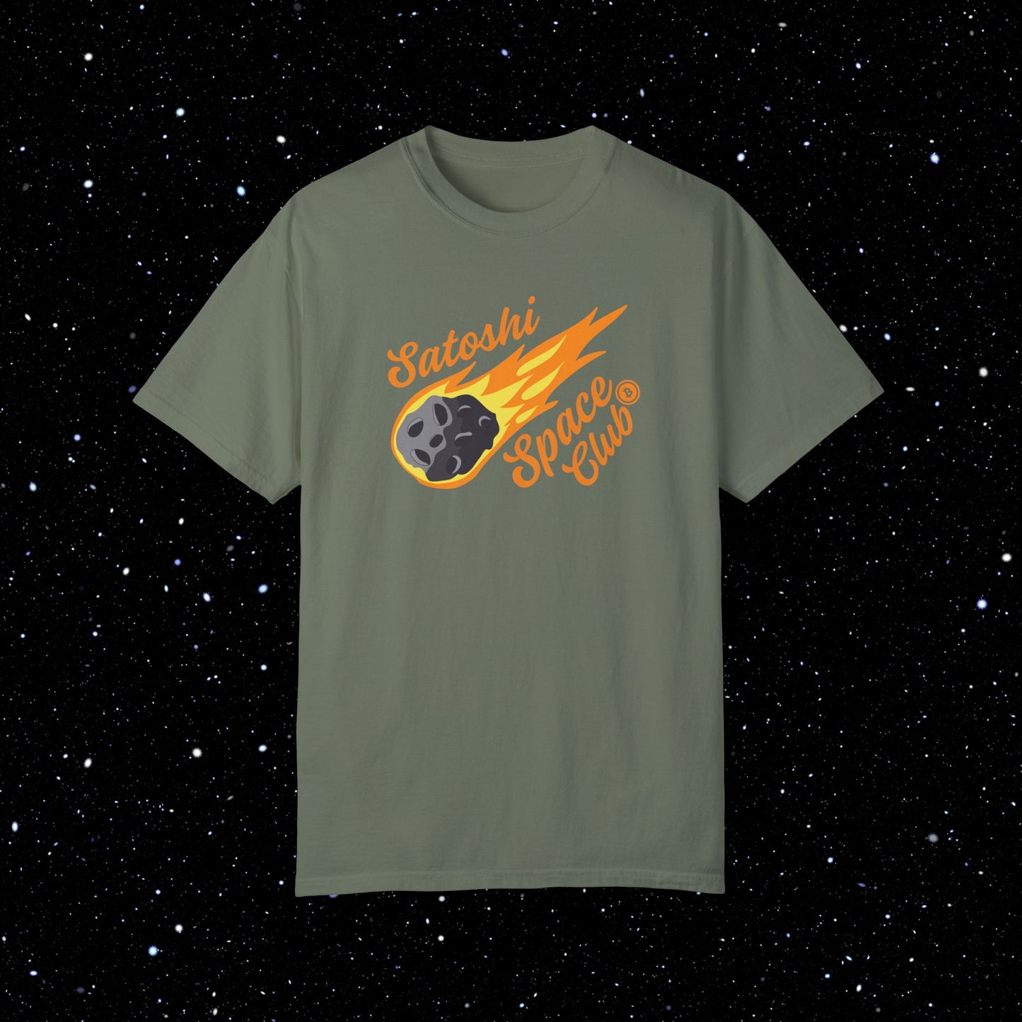 Satoshi Space Club - Cosmic Airdrop - Comfort Colors Bitcoin Tee Shirt