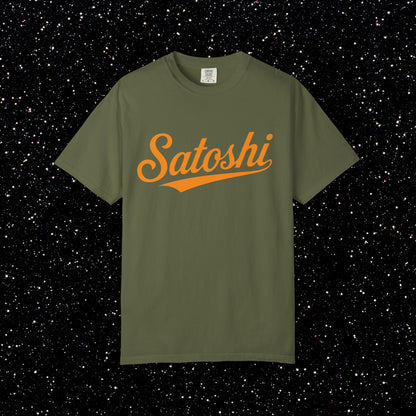Satoshi Baseball Script Tee
