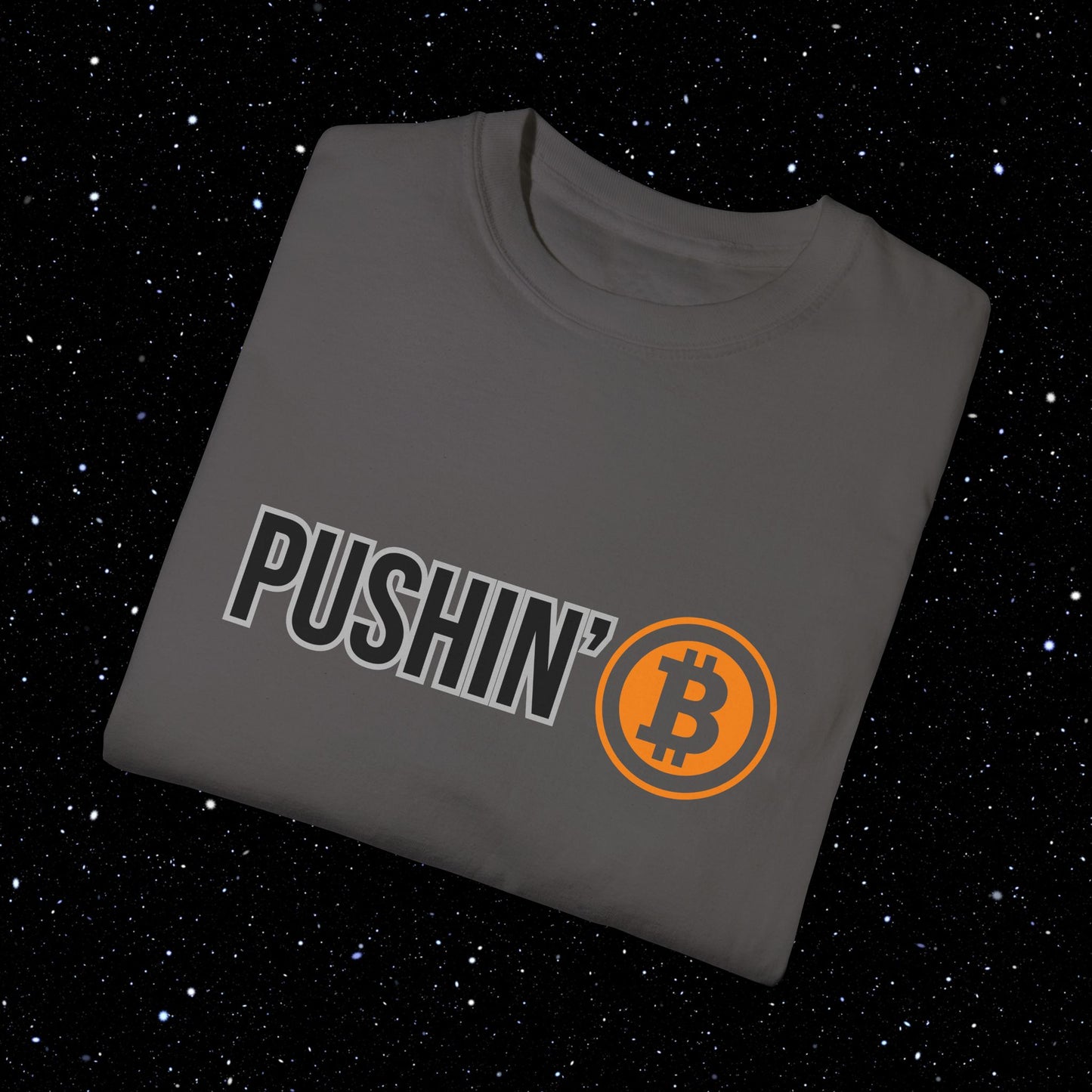 Pushin’ ₿ - Comfort Colors Logo Tee Shirt