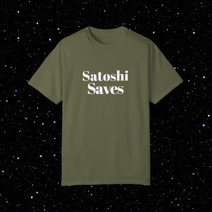 Satoshi Saves - Bitcoin Comfort Colors Tee Shirt