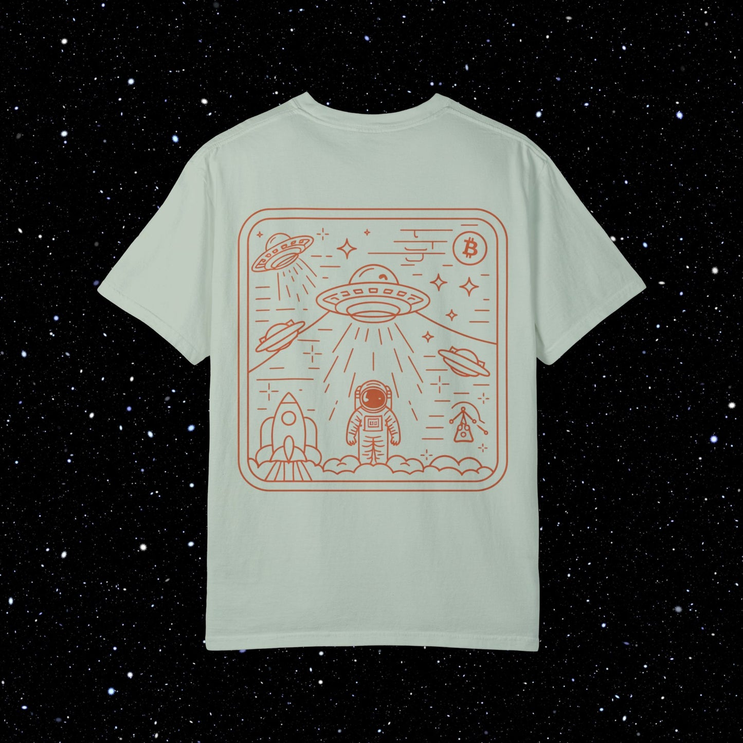Satoshi Space Club - Abduction Comfort Colors Bitcoin Shirt