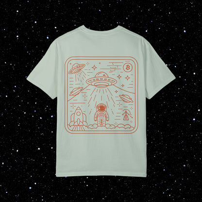 Satoshi Space Club - Abduction Comfort Colors Bitcoin Shirt