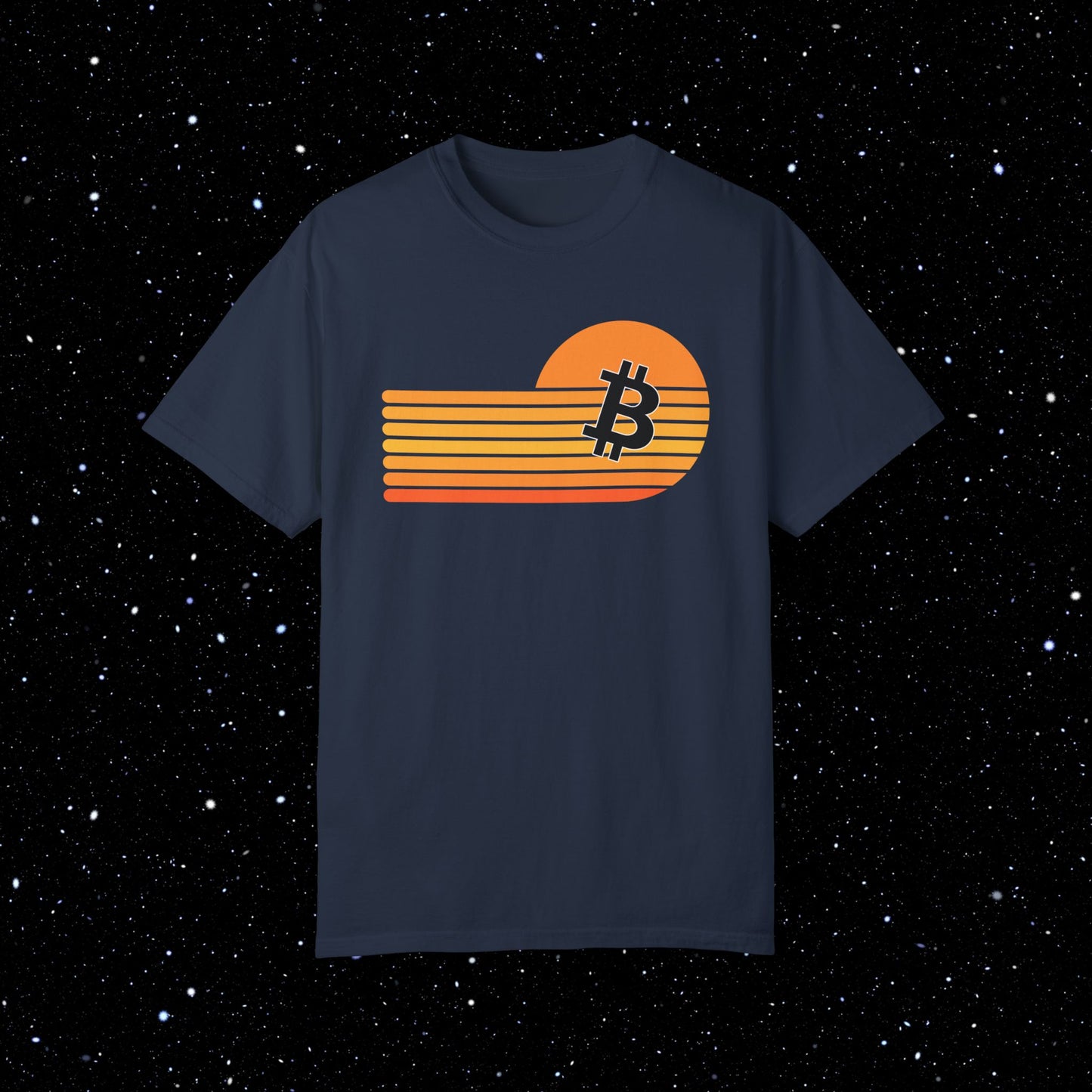 Bitcoin Retro Sunset Tee Shirt