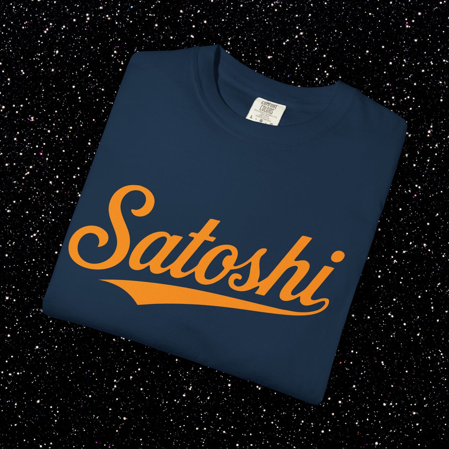 Satoshi Baseball Script Tee