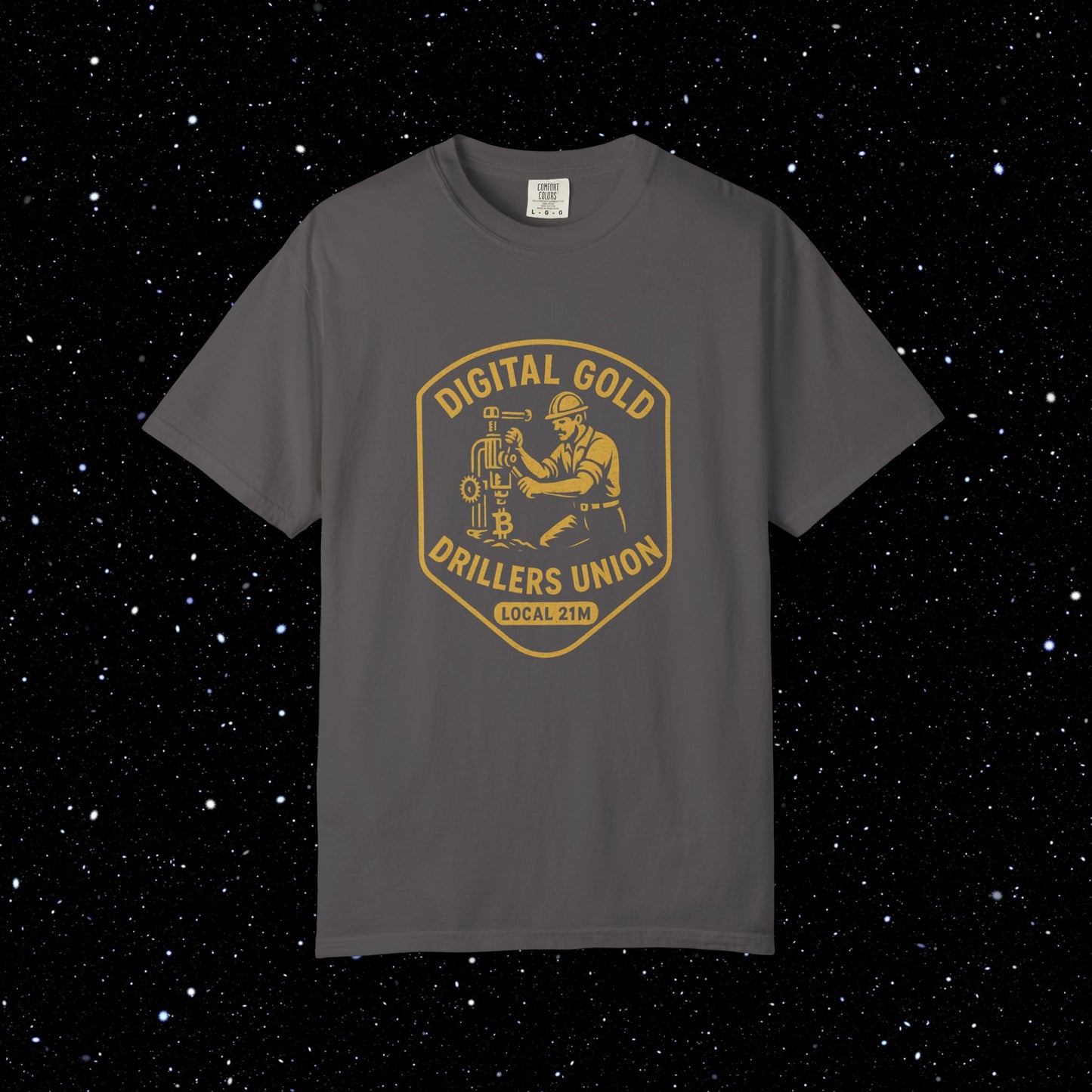 Digital Gold Drillers Union Bitcoin Tee