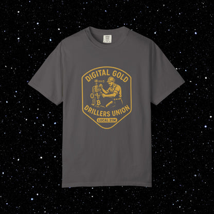 Digital Gold Drillers Union Bitcoin Tee