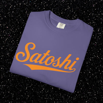 Satoshi Baseball Script Tee