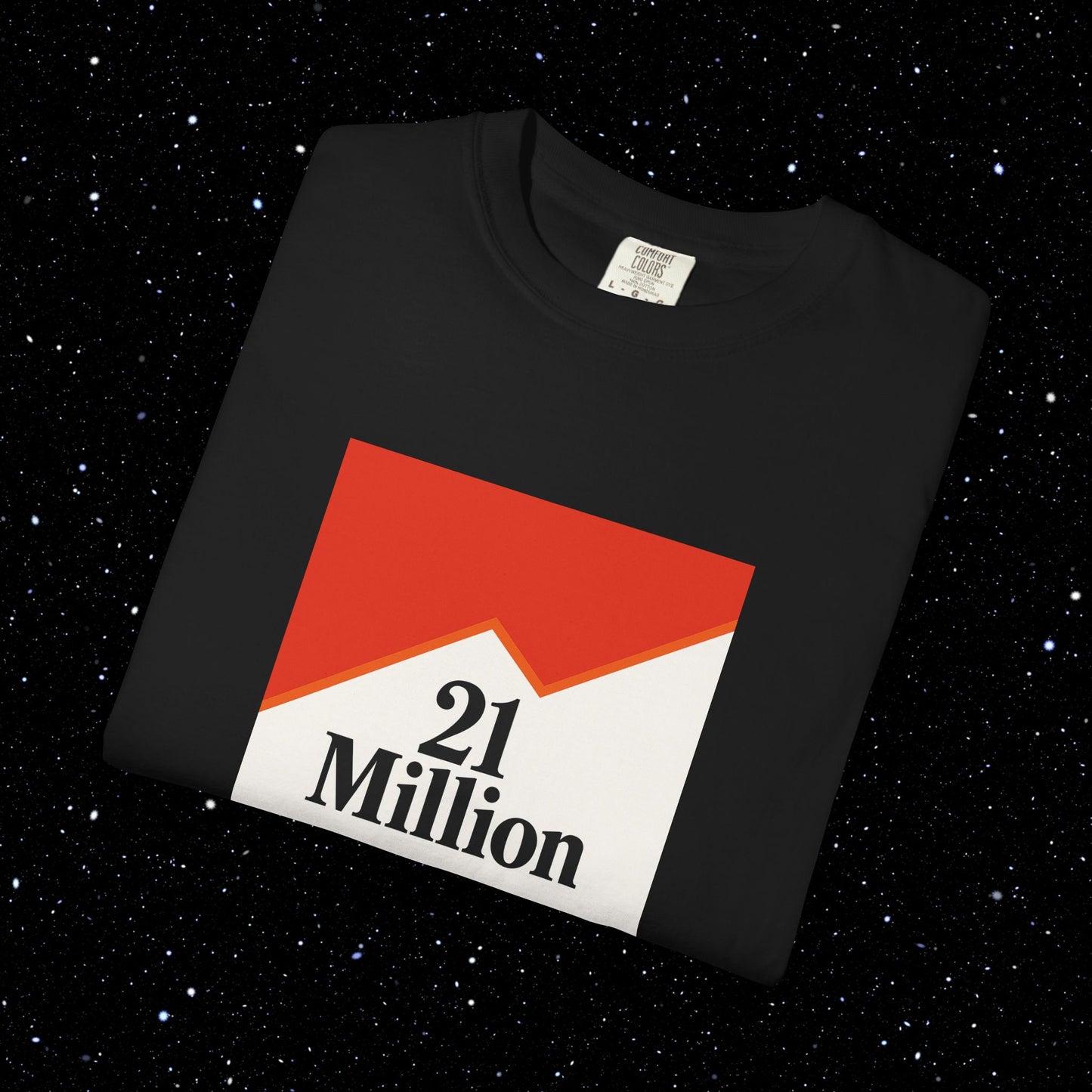 21 Million Packs - Comfort Colors Bitcoin Tee Shirt
