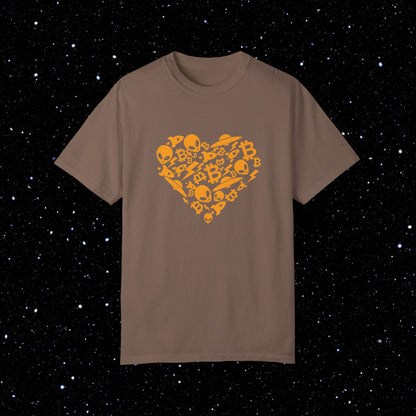 Bitcoin Alien Heart T-Shirt